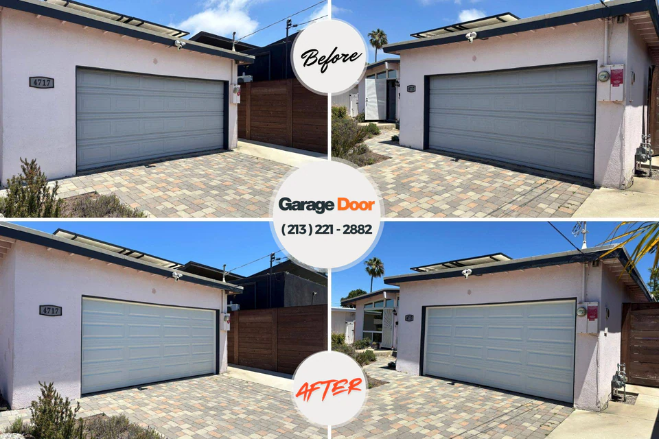 Before and after: garage door installation Terrace Park, OH